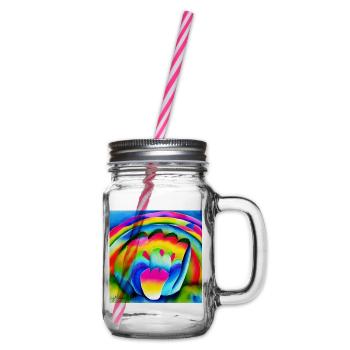 rainbow during easter - Glass jar with handle and screw cap - clear - Right