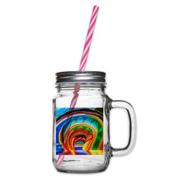 sunny day rainbow - Glass jar with handle and screw cap - clear - Right