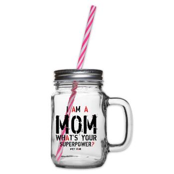 I am a mom - Bocal à boisson - transparent - Droite