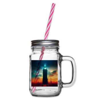 The tower - Glass jar with handle and screw cap - clear - Right