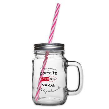 maman parfaite, maman adepte de planche à voile - Bocal à boisson - transparent - Droite