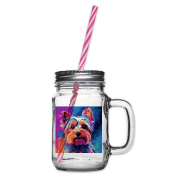 Yorkshire Terrier Pop Art - Bocal à boisson - transparent - Droite