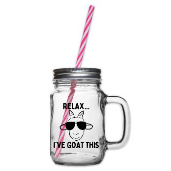 Relax I Goat This - Glass jar with handle and screw cap - clear - Right