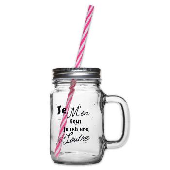 Je M'en Fous Je Suis Une Loutre Cadeau - Bocal à boisson - transparent - Droite