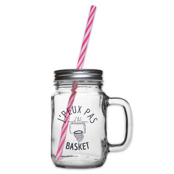 J Peux pas j ai basket - Bocal à boisson - transparent - Droite