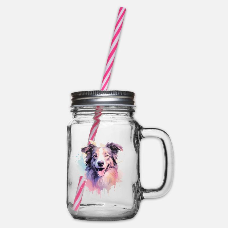 Border Collie - Bocal à boisson - transparent