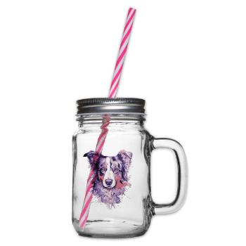 Border Collie - Bocal à boisson - transparent - Droite