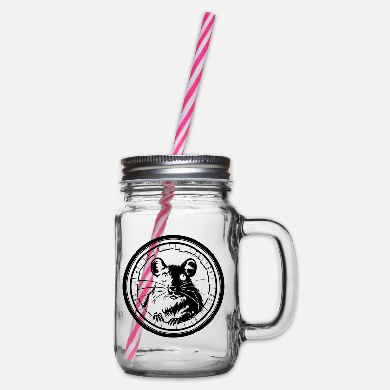 maus - Henkelglas mit Schraubdeckel - Klar