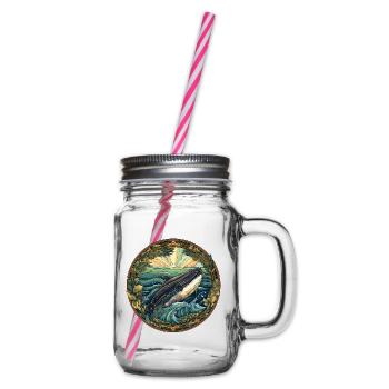 Whale - Glass jar with handle and screw cap - clear - Right