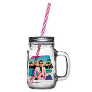 Summer Style - Glass jar with handle and screw cap - clear - Right