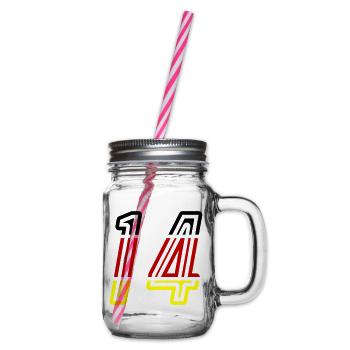 14 Zahl symbol Germany - Henkelglas mit Schraubdeckel - Klar - Rechts