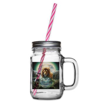 Wahrsagerei des Löwen - Henkelglas mit Schraubdeckel - Klar - Rechts