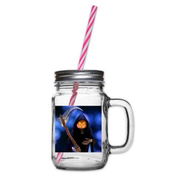 The Grim Reaper for Halloween - Glass jar with handle and screw cap - clear - Right