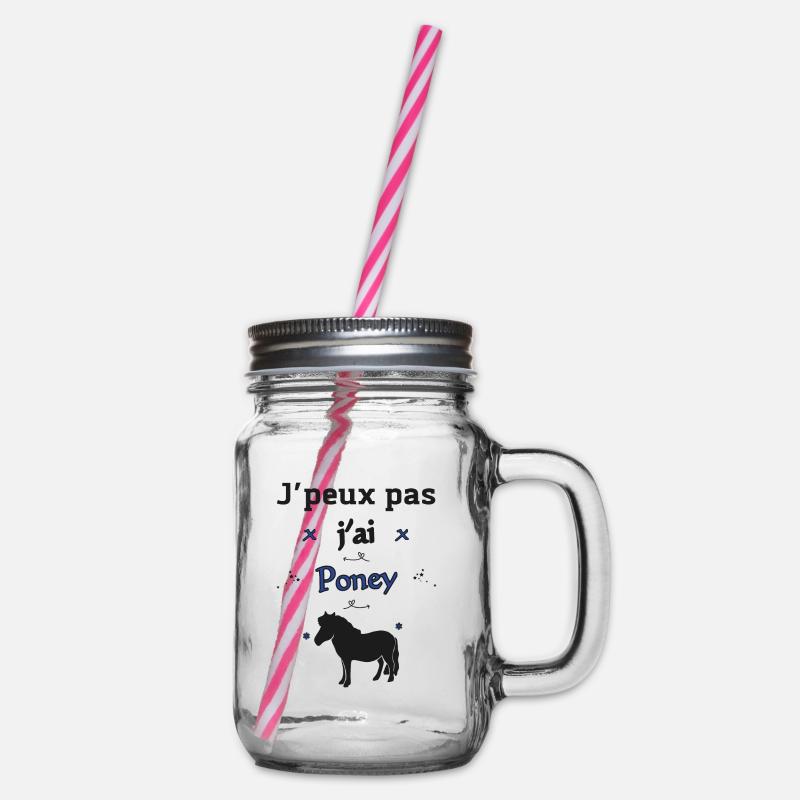 J'peux pas j'ai Poney - Bocal à boisson - transparent