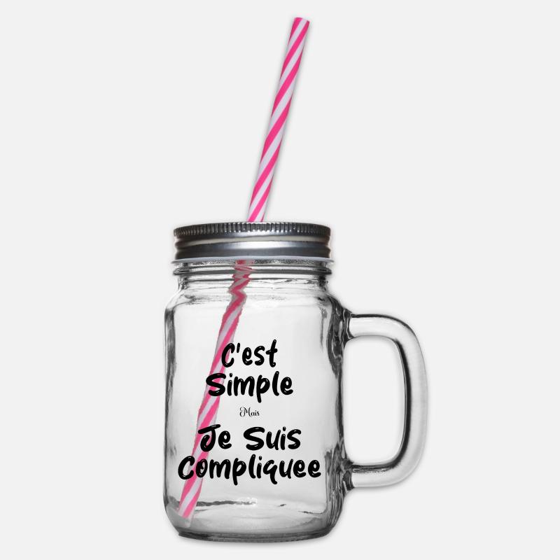 C'est Simple Mais Je suis Compliquée - Bocal à boisson - transparent