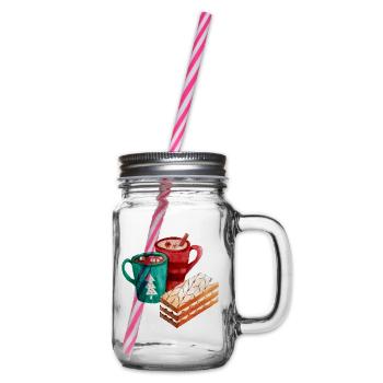 Illustration des desserts de Noël - Bocal à boisson - transparent - Droite