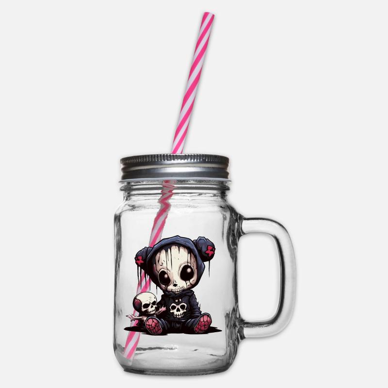 Ours en peluche Emo mignon - Bocal à boisson - transparent