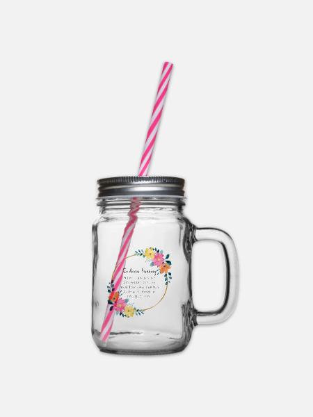 Firmung Geschenk - Henkelglas mit Schraubdeckel - Klar