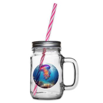 Meduse - enjoy the silence - Henkelglas mit Schraubdeckel - Klar - Rechts