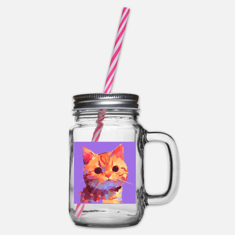 Chat, Motif De Chat - Bocal à boisson - transparent