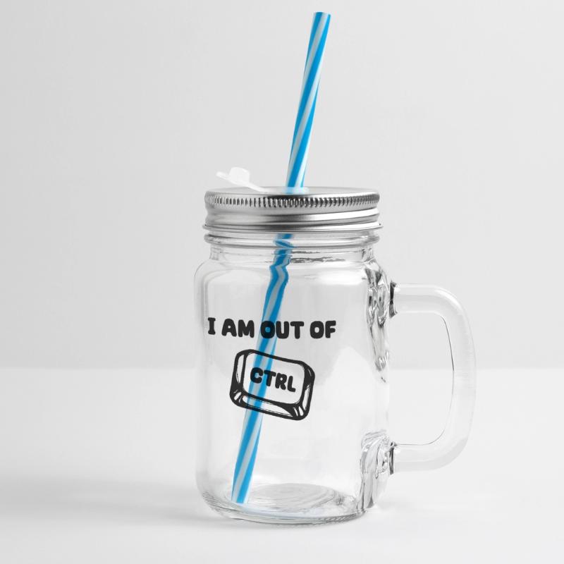 Software Developer Developer Statement Code Debug Glass jar with handle and screw cap