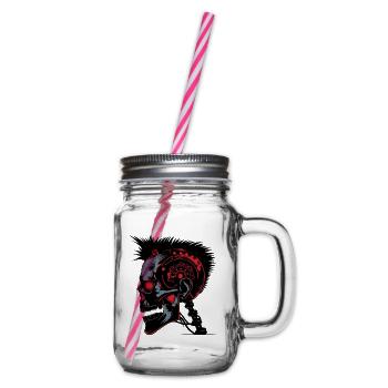 Horreur Punk Zombie cyborg - Bocal à boisson - transparent - Droite
