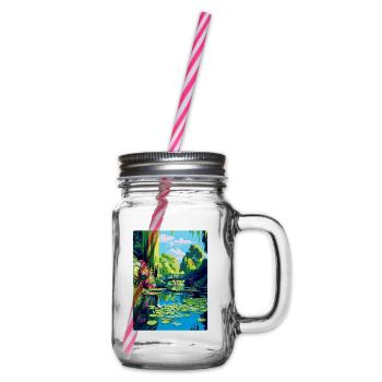 Giverny Frankreich Vintage Reiseplakat Souvenir WPA - Henkelglas mit Schraubdeckel - Klar - Rechts