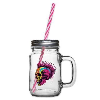 Horreur Punk Zombie Mohawk - Bocal à boisson - transparent - Droite