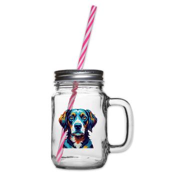 Vieux chien d’arrêt danois race dessin animé Kawaii - Bocal à boisson - transparent - Droite