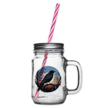 Raven - Glass jar with handle and screw cap - clear - Right