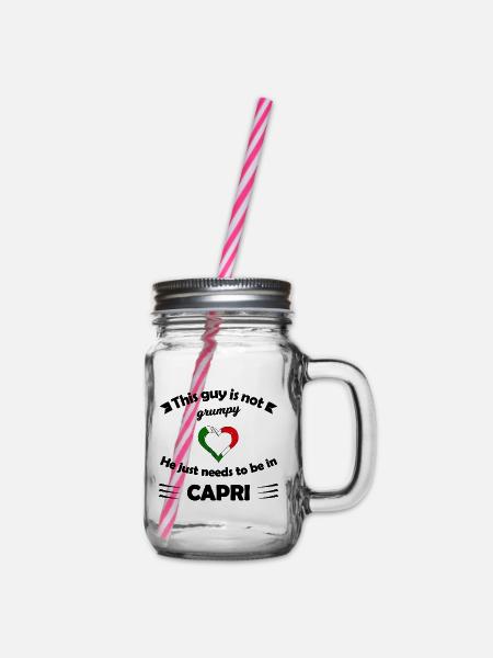 Reise auf die Insel Capri - Henkelglas mit Schraubdeckel - Klar