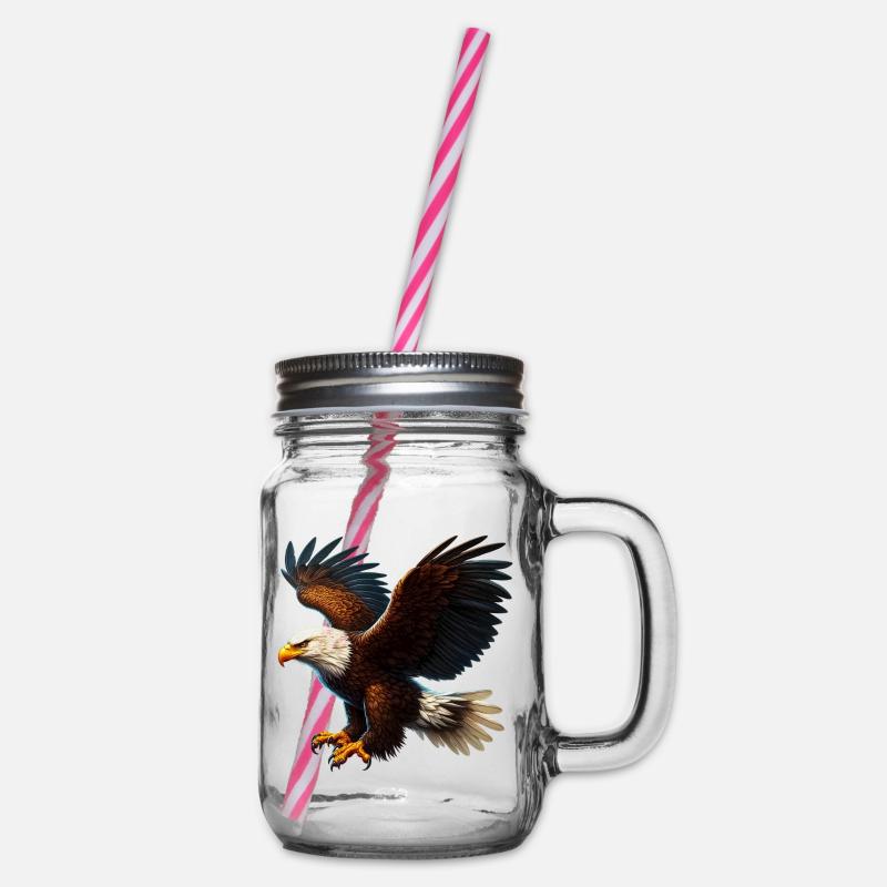 Adler - Henkelglas mit Schraubdeckel - Klar