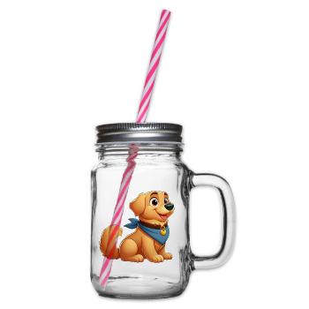 Labrador 3 - Henkelglas mit Schraubdeckel - Klar - Rechts