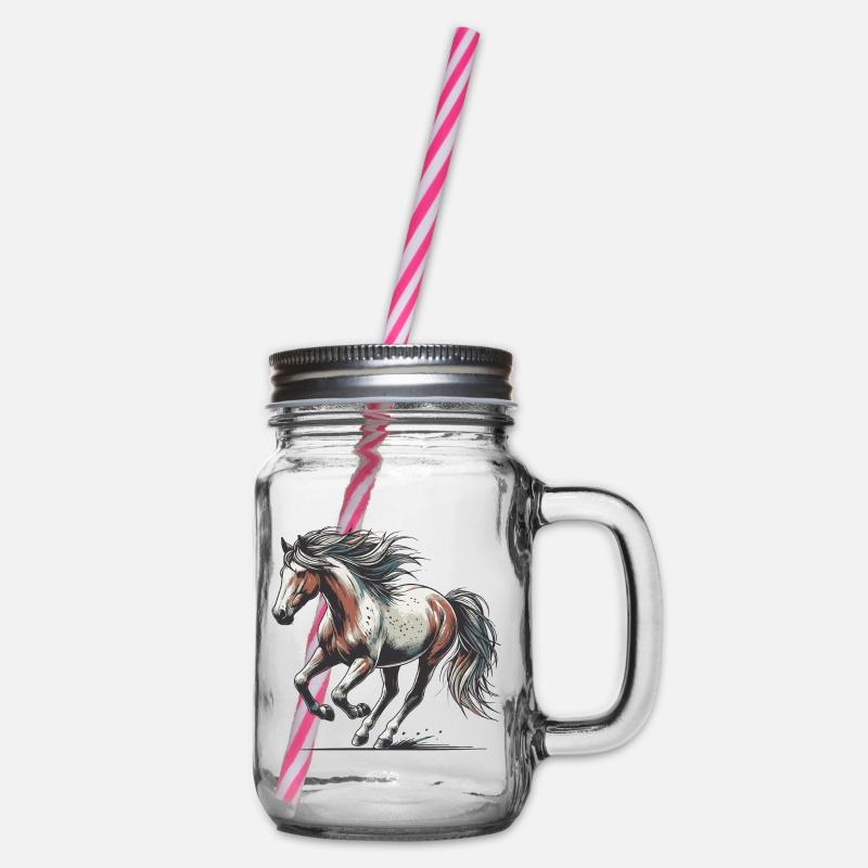 Cheval - Bocal à boisson - transparent