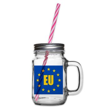 EU - Europe - Glass jar with handle and screw cap - clear - Right