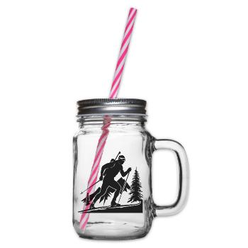 Biathlon Biathlète Sports d’hiver - Bocal à boisson - transparent - Droite