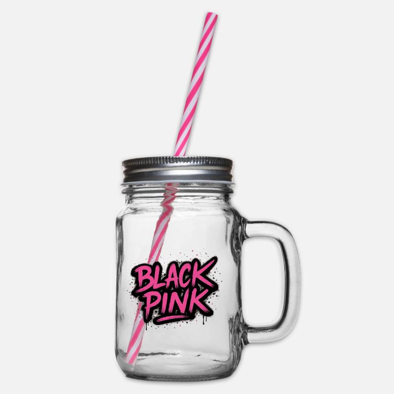 Noir rose - Bocal à boisson - transparent
