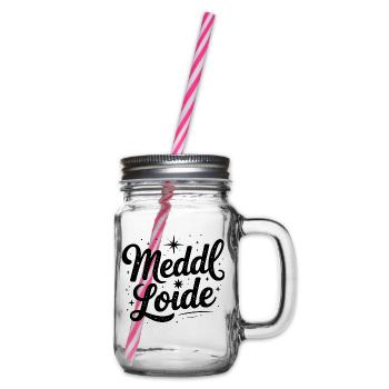 Meddl Loide - Deutsche Memes - Henkelglas mit Schraubdeckel - Klar - Rechts