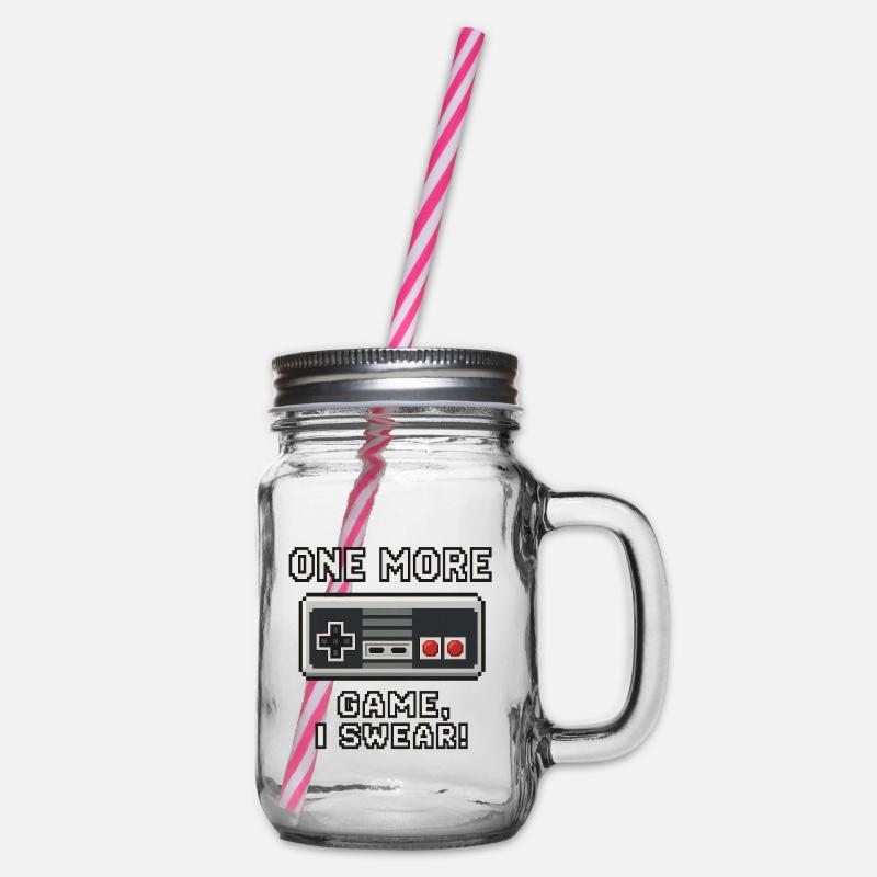 Conception de citation de jeu rétro - Bocal à boisson - transparent