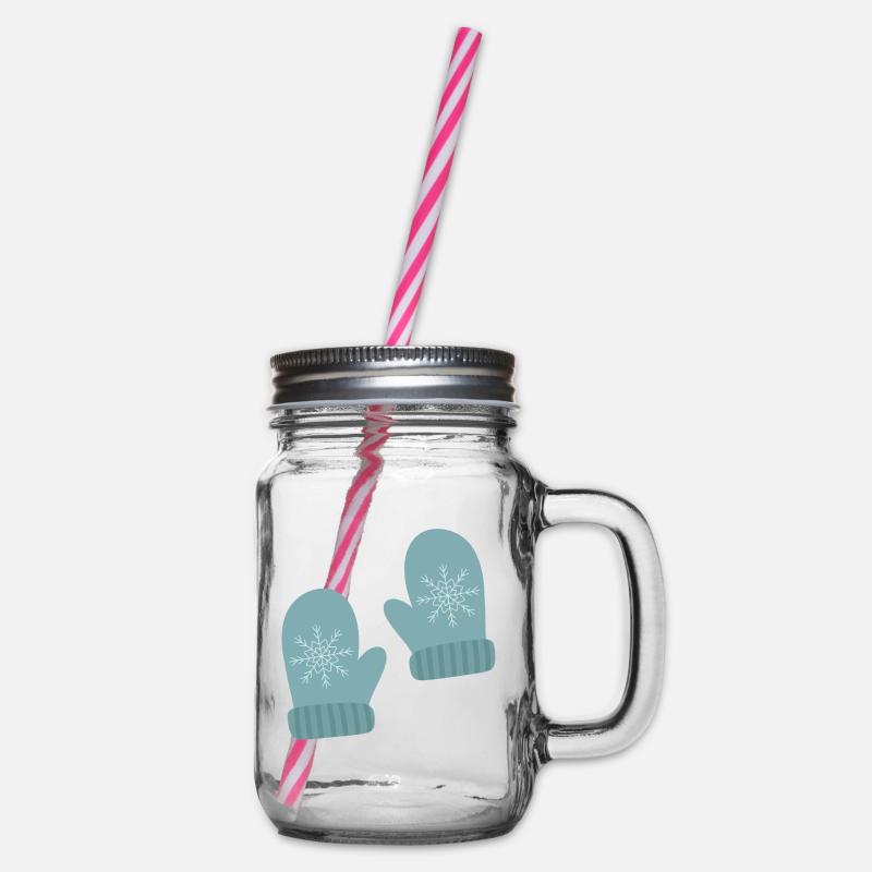 Mitaines d’hiver Snowflake Design - Bocal à boisson - transparent