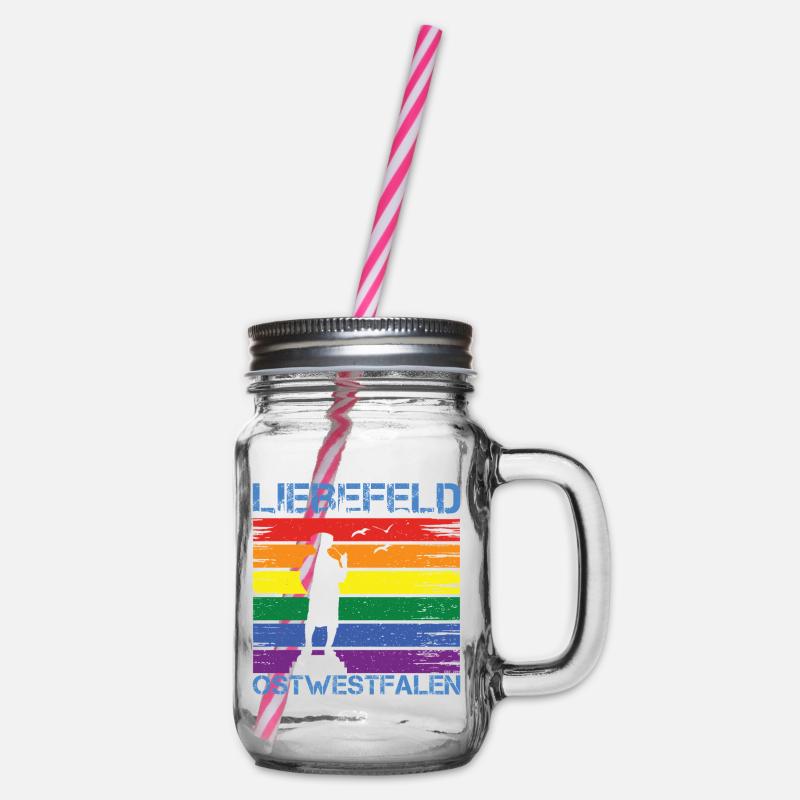 Liebefeld ❤ Leineweber PRIDE - Bocal à boisson - transparent