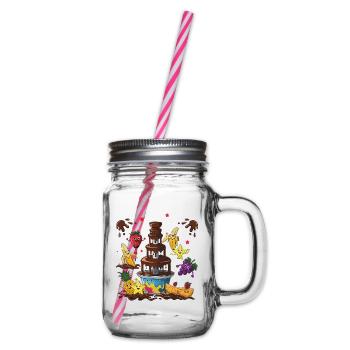Fontaine à chocolat Fruit Friends Design - Bocal à boisson - transparent - Droite