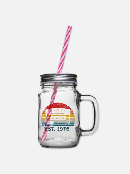 1976 50. Geburtstag - Henkelglas mit Schraubdeckel - Klar