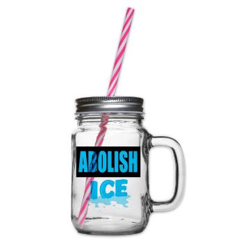 Abolish I.C.E: - Glass jar with handle and screw cap - clear - Right