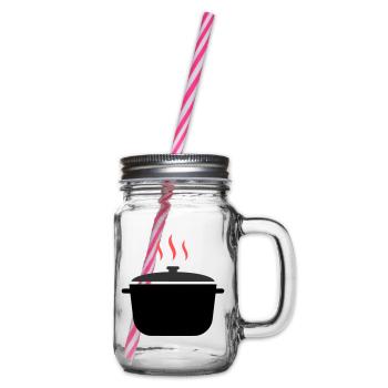 Kochtopf Dampf Kochen - Henkelglas mit Schraubdeckel - Klar - Rechts
