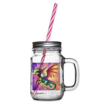 dragon - Glass jar with handle and screw cap - clear - Right