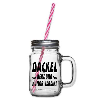 Dackel - Henkelglas mit Schraubdeckel - Klar - Rechts