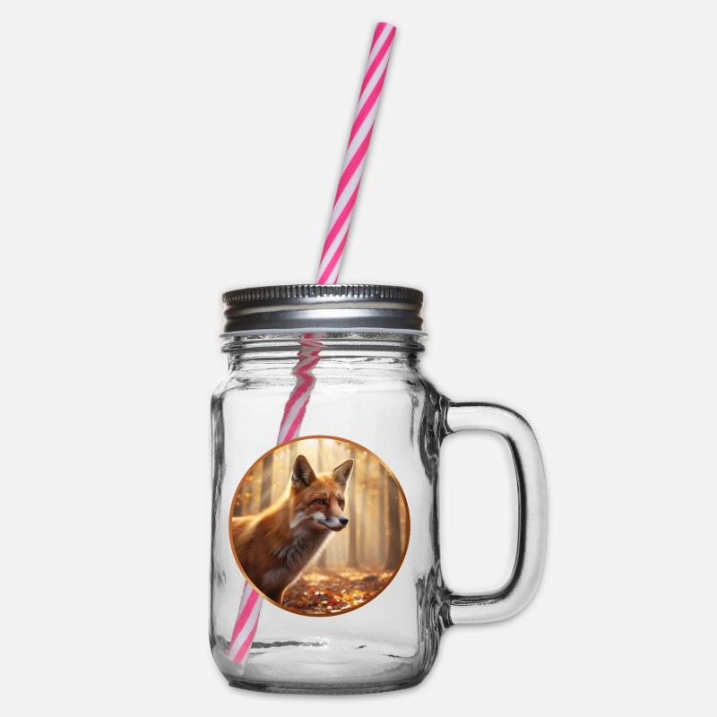 Design de t-shirt « Renard » - Bocal à boisson - transparent