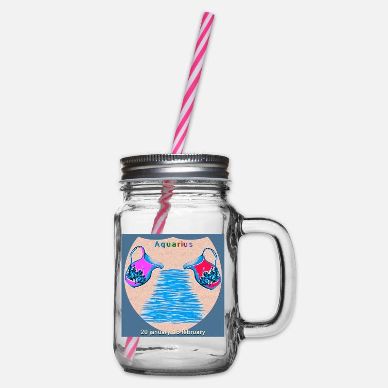 Wassermann - Henkelglas mit Schraubdeckel - Klar