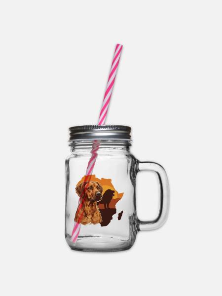 Rhodesian Ridgeback - Henkelglas mit Schraubdeckel - Klar